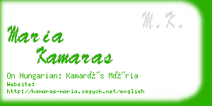 maria kamaras business card